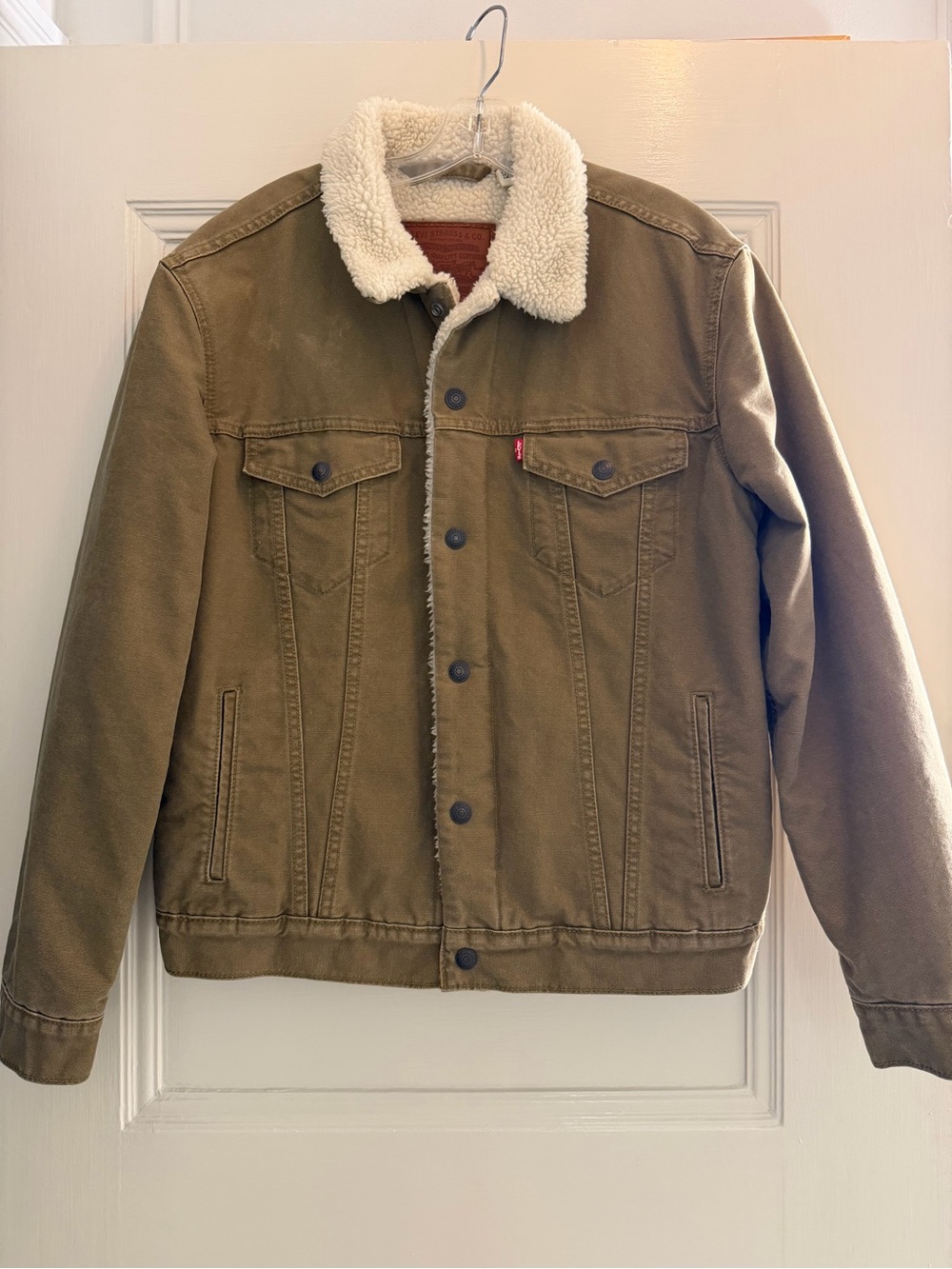 Levi's Men’s Brown Sherpa-Lined Trucker Jacket - Medium